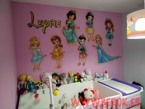mural princesas bebe